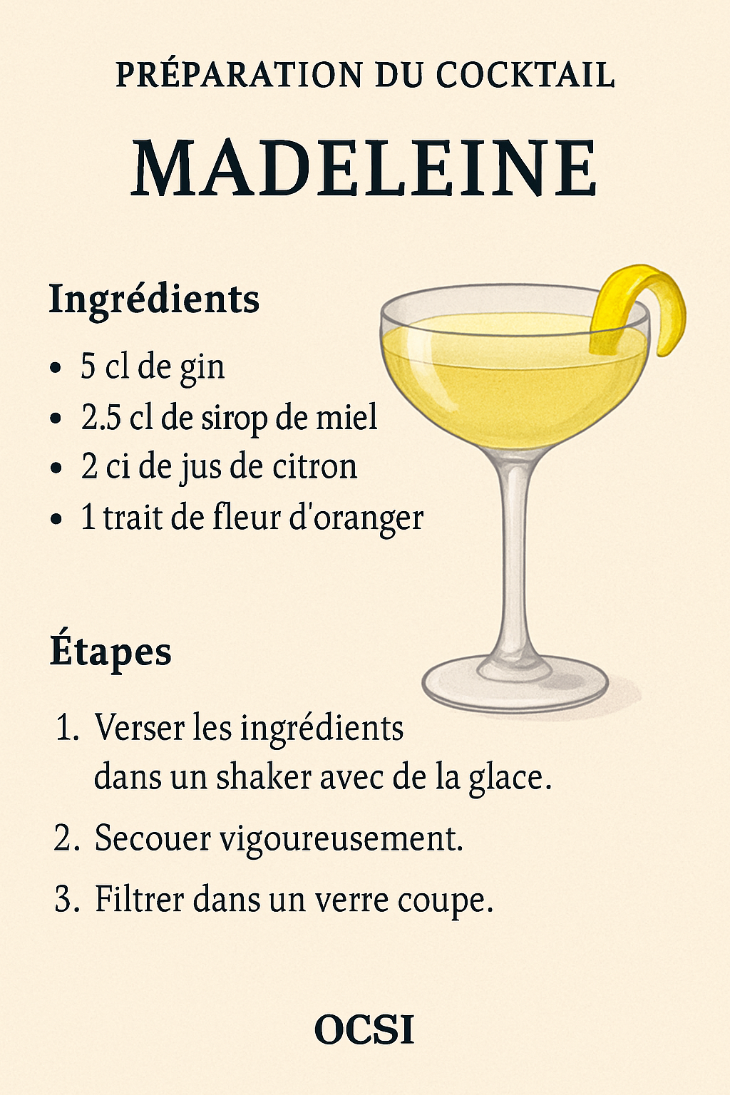 découvrez la recette originale du cocktail madeleine, un mélange surprenant et savoureux. suivez nos astuces pour réussir ce breuvage gourmand et impressionner vos invités lors de votre prochain apéritif !